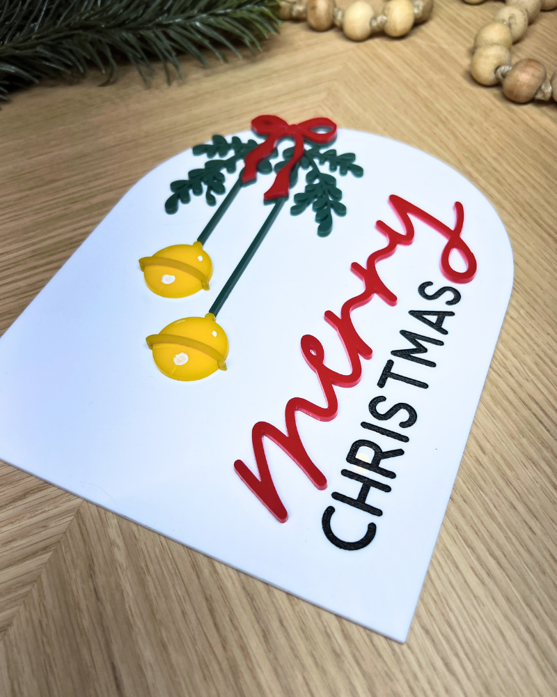 Merry Christmas Acrylic Arch Sign