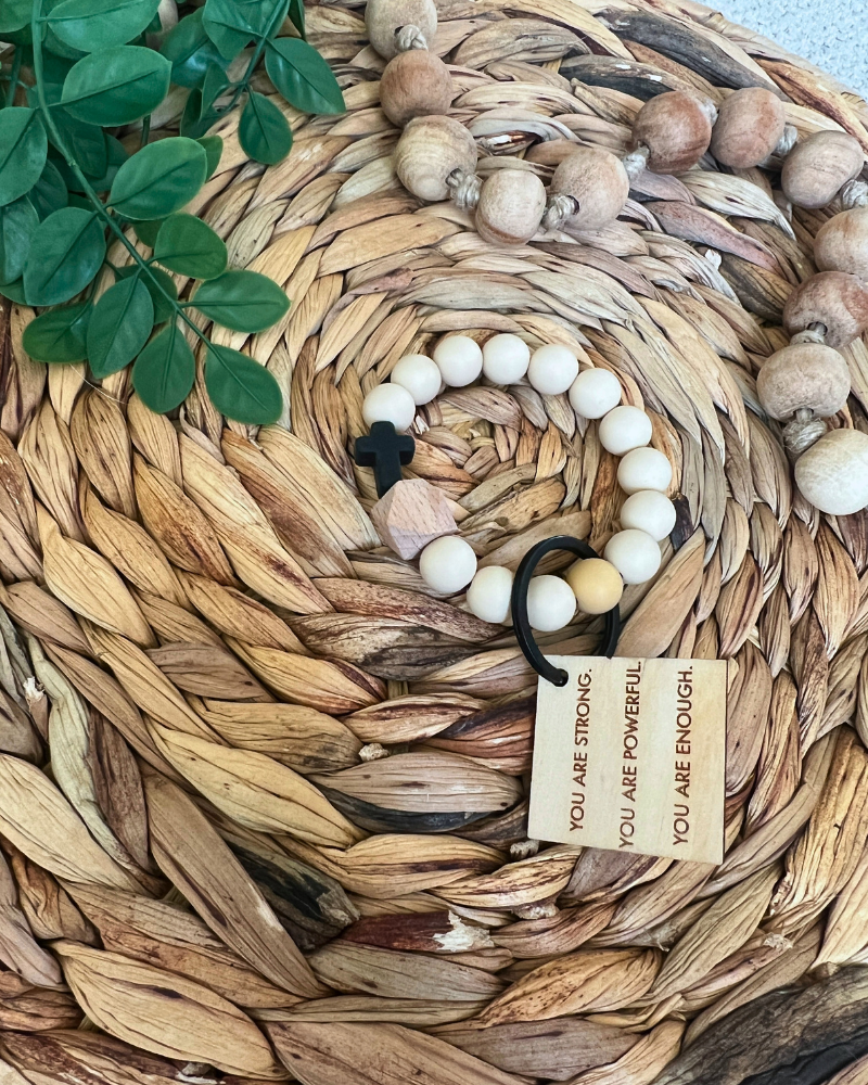 Sand Rosary Wristlet