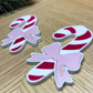 Candy Cane with Bow Ornament/Stocking Tag