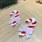 Candy Cane with Bow Ornament/Stocking Tag