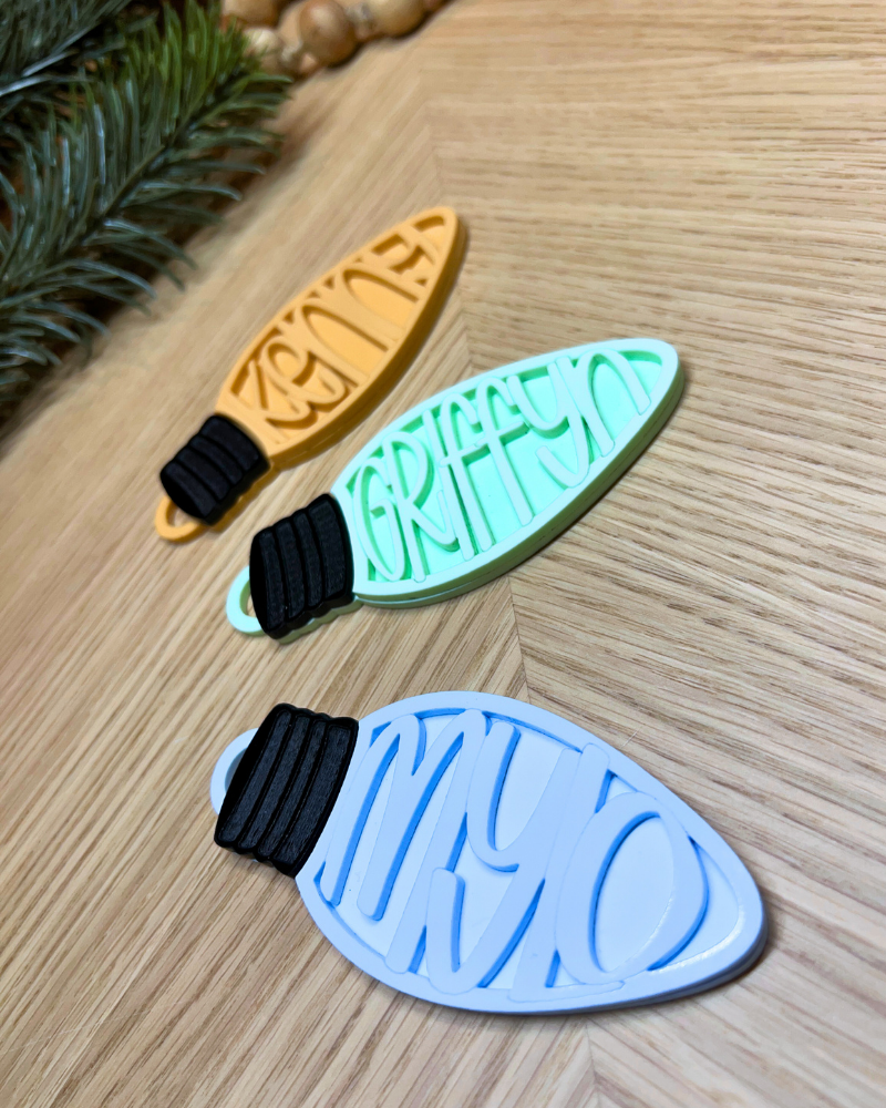 Christmas Light Ornament/Stocking Tag