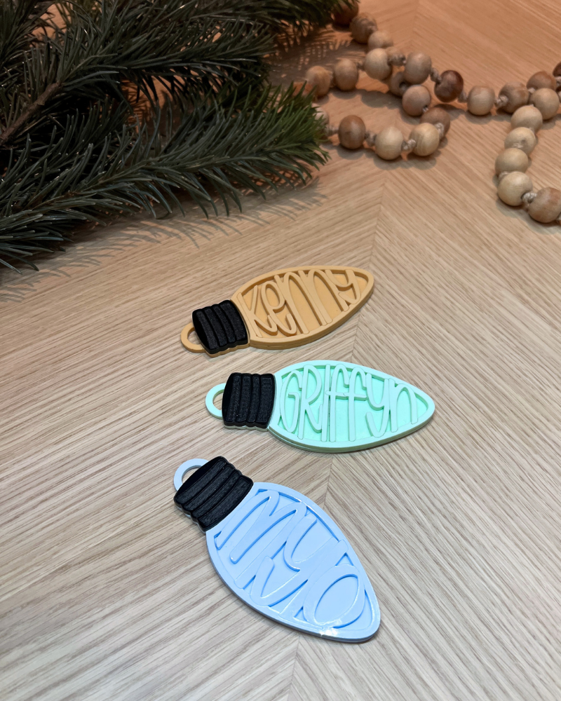 Christmas Light Ornament/Stocking Tag