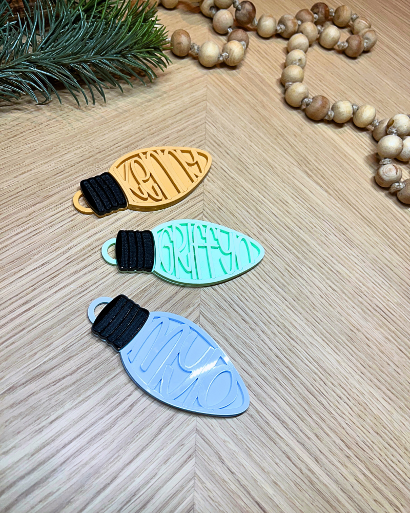 Christmas Light Ornament/Stocking Tag