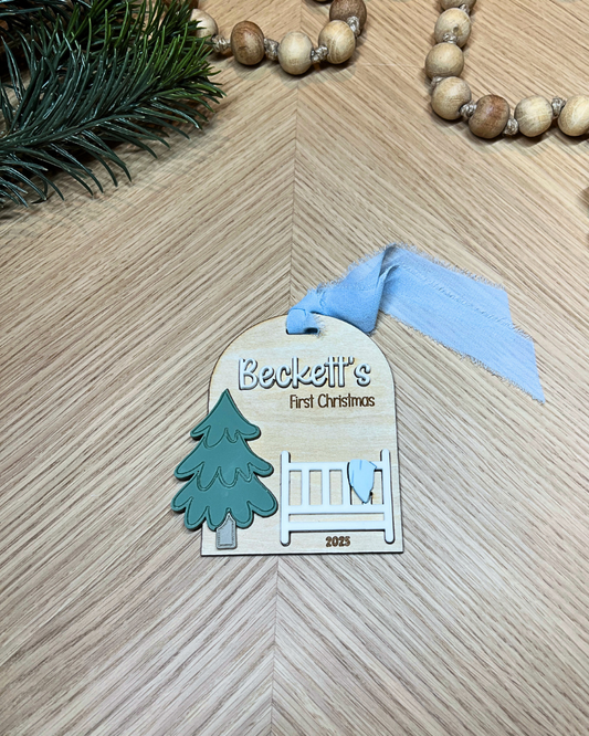 Baby's 1st Christmas Crib Ornament