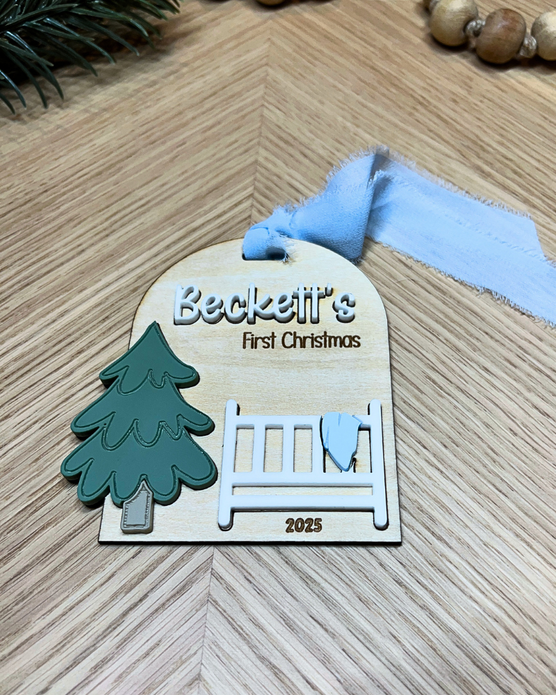 Baby's 1st Christmas Crib Ornament