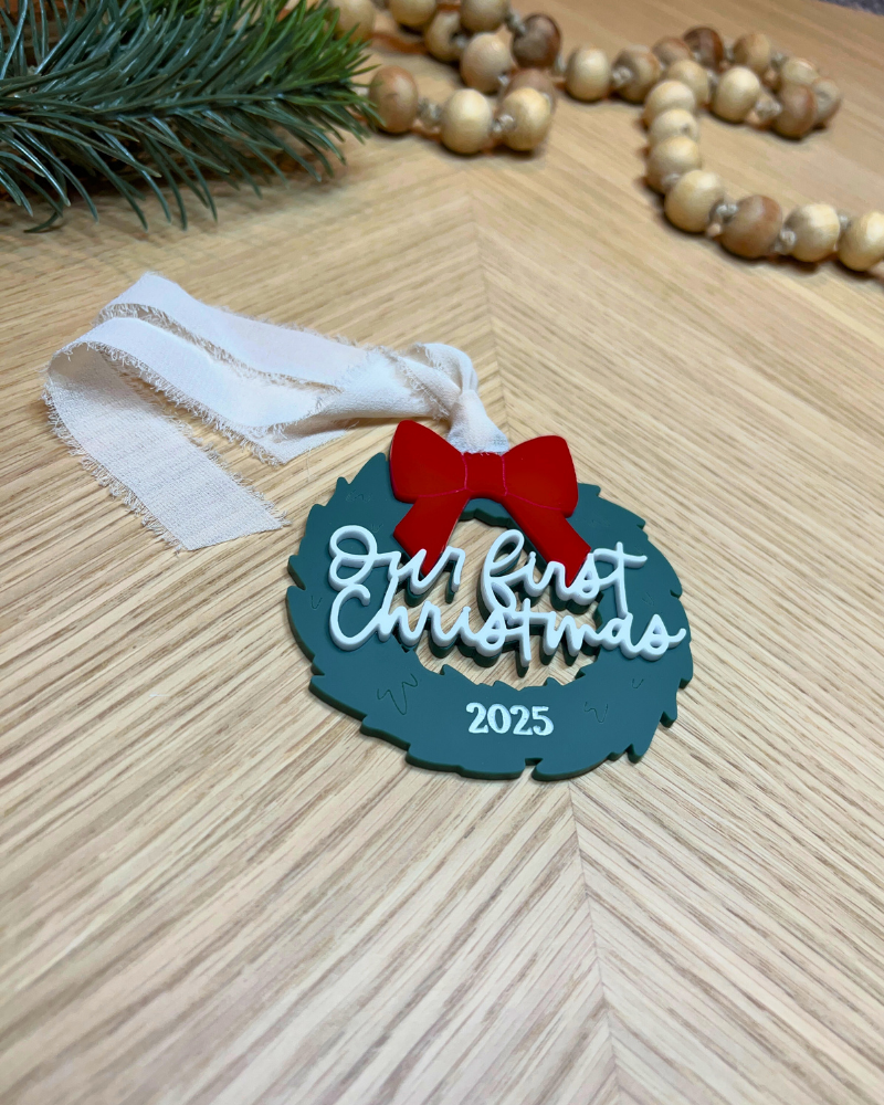 Our First Christmas Wreath Ornament