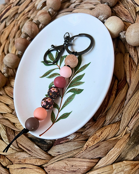 Vintage Floral Keychain