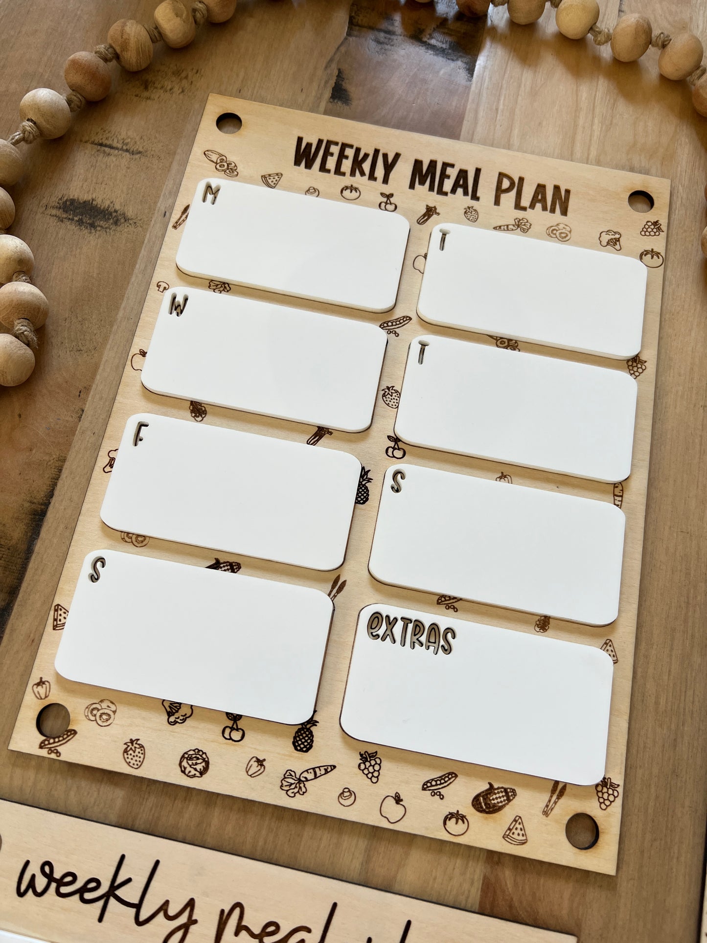 Weekly Dry Erase Meal Planner