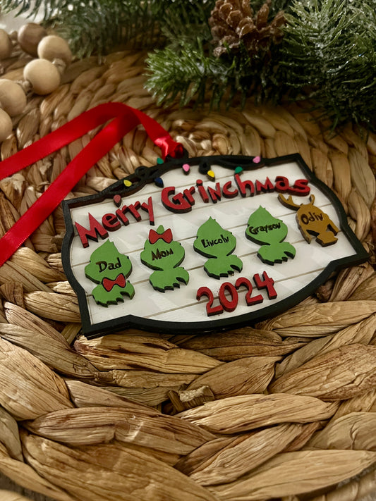 Grinch Family Ornament