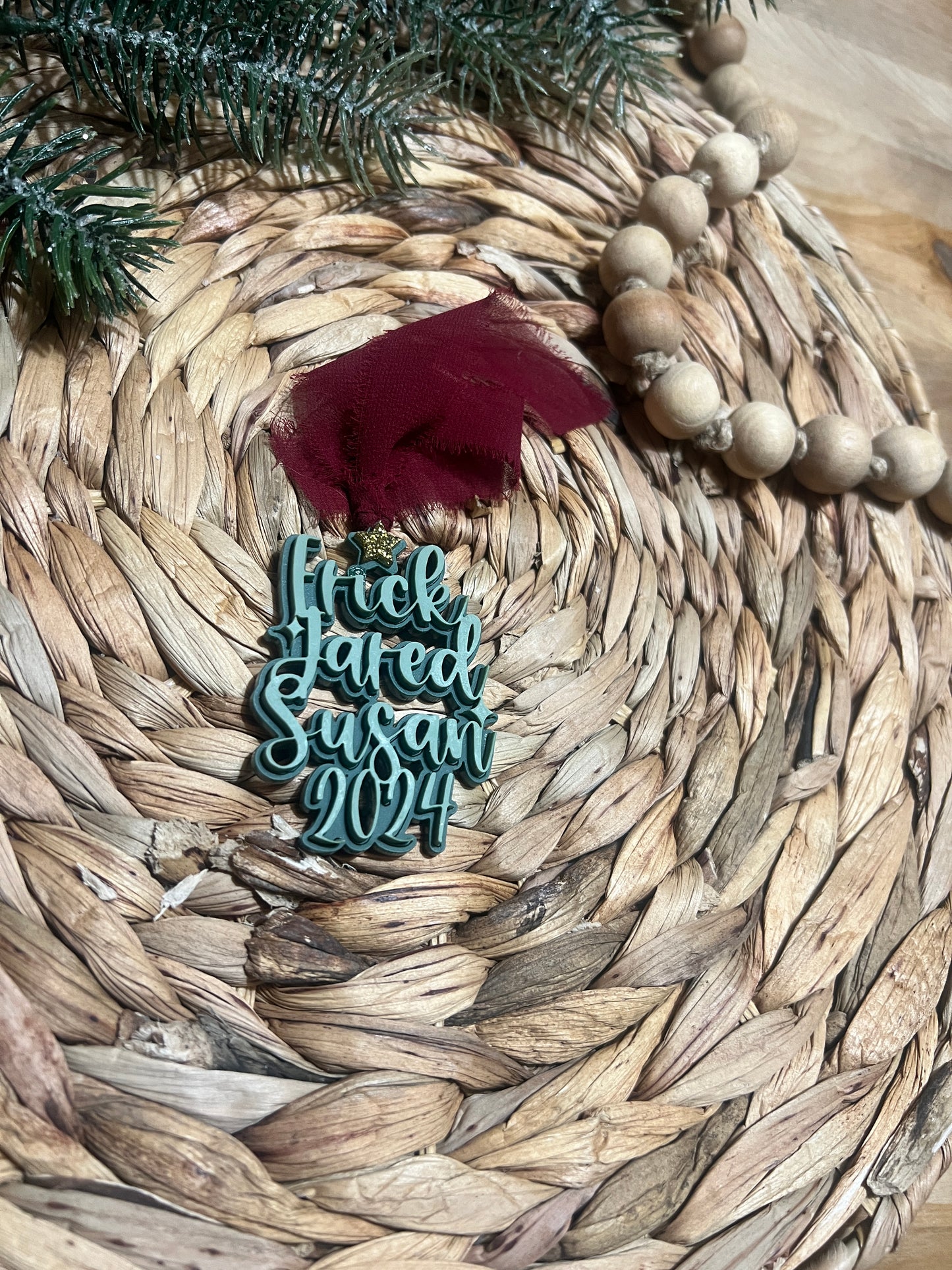 Layered Name Tree Ornament