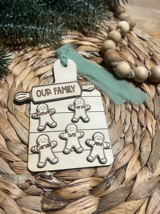 Gingerbread Cookie Family Ornament