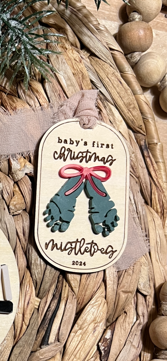 Baby's First Christmas with Mistletoes