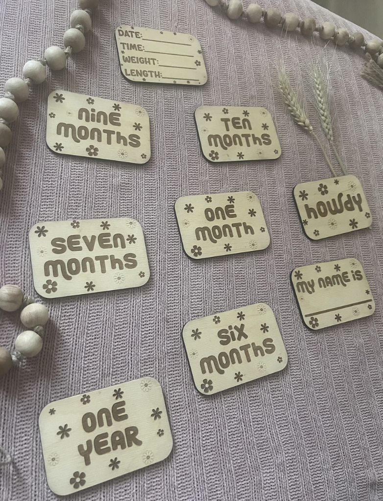 Retro Baby Milestones